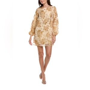 🆕 Flora Bea NYC Jacquard Organza Wool-Blend Shift Dress - Size L